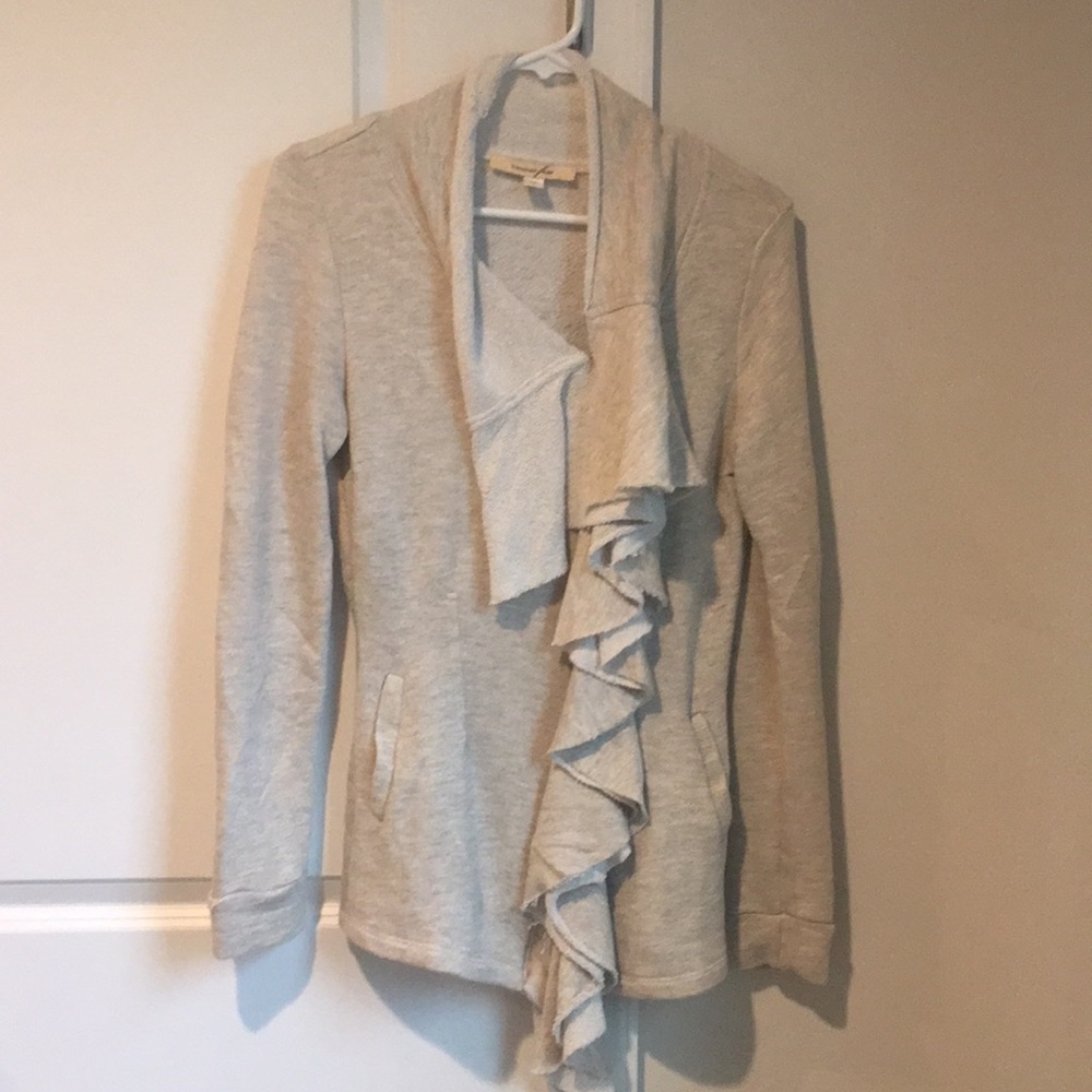 Ruffle zip up sweatshirt from Francesca’s